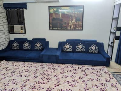 4-Piece Sofa Set (12 Seater) with Matching Curtains