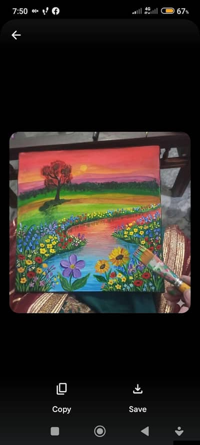 fully hand made painting