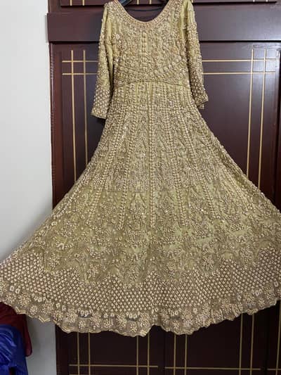 Heavy Embroidery Bridal maxi luxury with Tail Dupatta