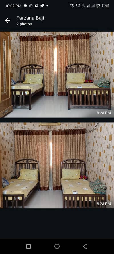 iron bed with metress