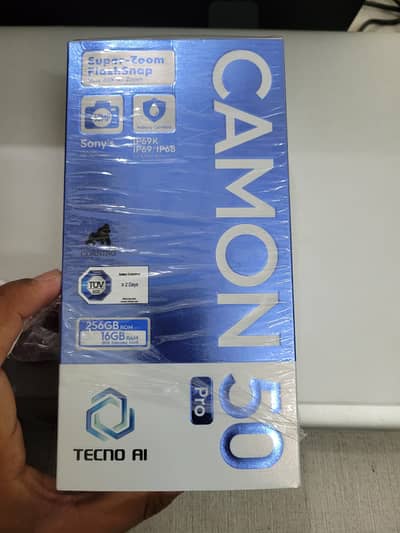 Tecno Camon 50 Pro | 8GB RAM 256GB | Just 5 Days Used | Full Box | Lik