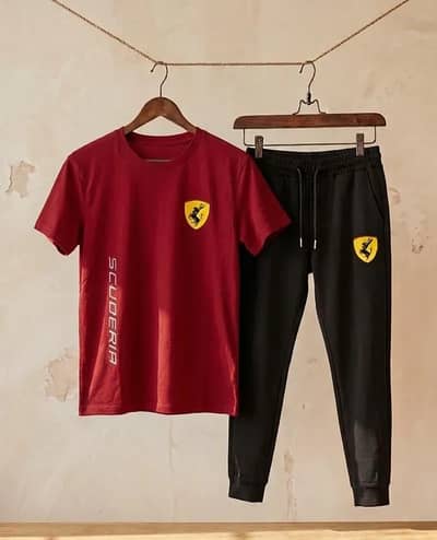 2 pcs dri fit printed track suit