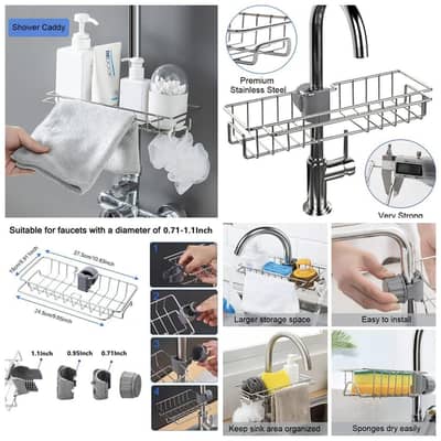 Double sided Premium Stainless Steel Sink Rack –