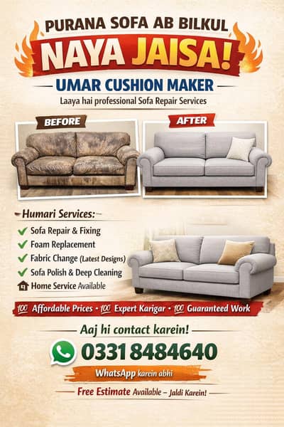 Sofa / Repair / Sofa poshish / Sofa Maker