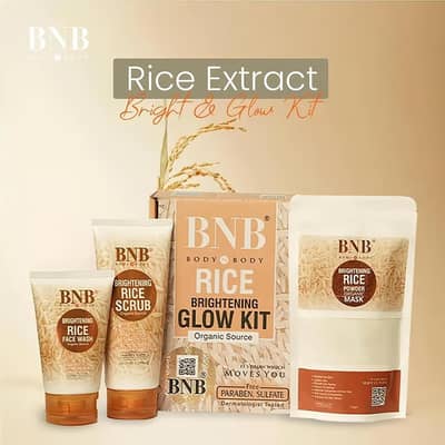 Rice extract brightening glow kit for all skin types