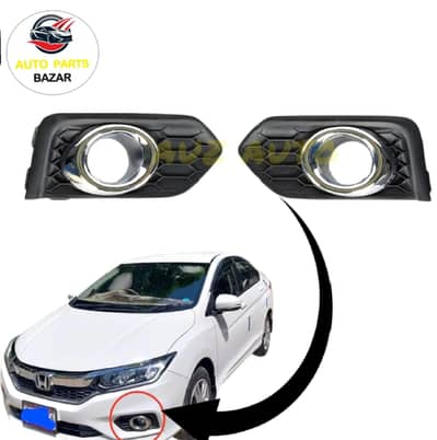 Fog light Cover City 2021 to 2026 Model With Chrome Ring Like Janiune.