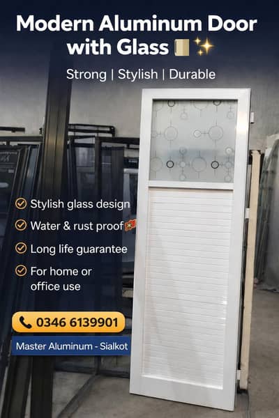 Aluminium Doors & Glass Work Available