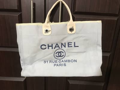 Chanel Deauville Canvas Tote Bag - Premium Quality