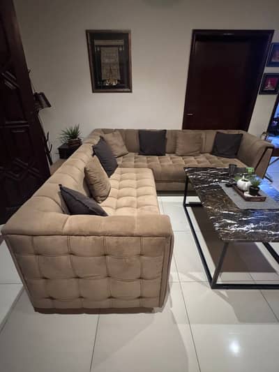 Six seater L shape sofa molty foam