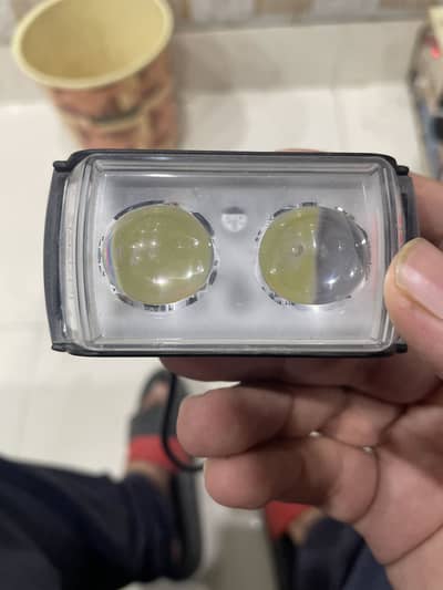 2 lens led and police light belta