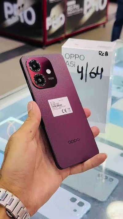 oppo A5i 4GB Ram 64 GB Rom 8 Mp + ai dual camera 5100 mah battery