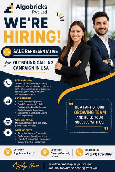 Hiring Customer Sales Representative