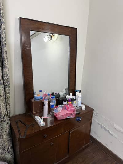 Bed with matress and dressing table with two side tables