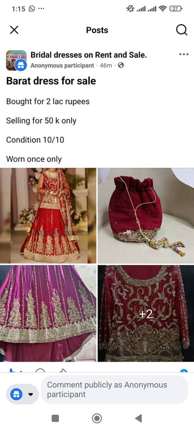 Baraat dress for sale