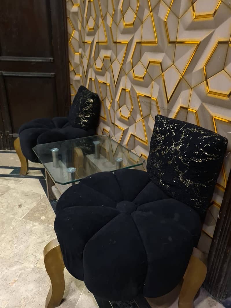 Puffis single seat sofas with table 5