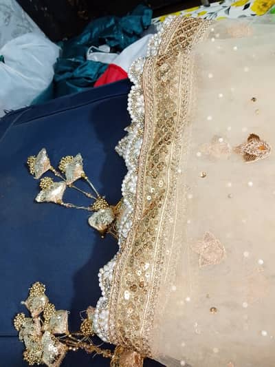 Full heavy Golden bridal macsi with dubta without trazer