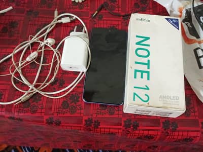 infinix note12  6  128 sale with box chager and hand free