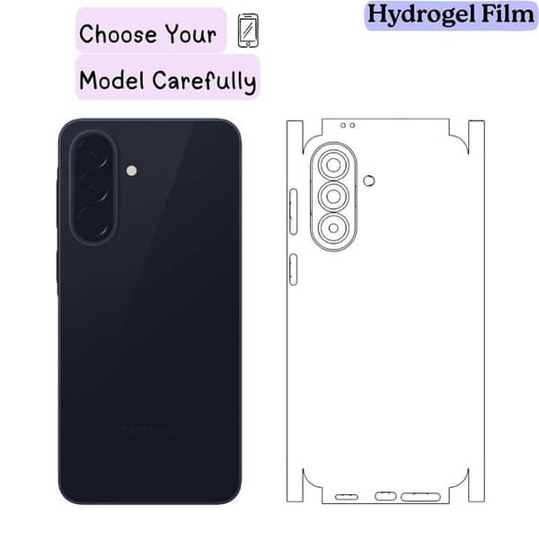 Samsung Galaxy A57 / A56 Back Sheet Clear/Matte | Transparent & Anti-Fingerprint TPU Back Protector | Self-Healing Scratch Resistant | Ultra Thin Slim Fit | Case Friendly | Hydrogel Film Back Cover