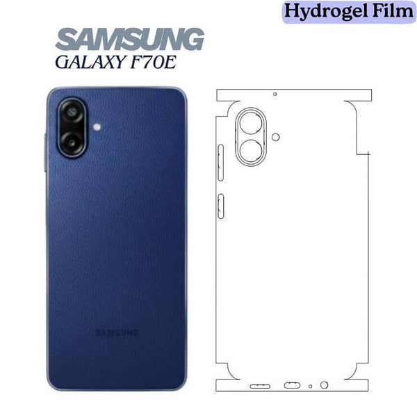 Samsung Galaxy F70e Back Sheet Clear/Matte | Transparent & Anti-Fingerprint TPU Back Protector | Self-Healing Scratch Resistant | Ultra Thin Slim Fit | Case Friendly | Hydrogel Film Back Cover