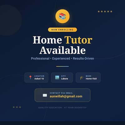 Home Tutor Available