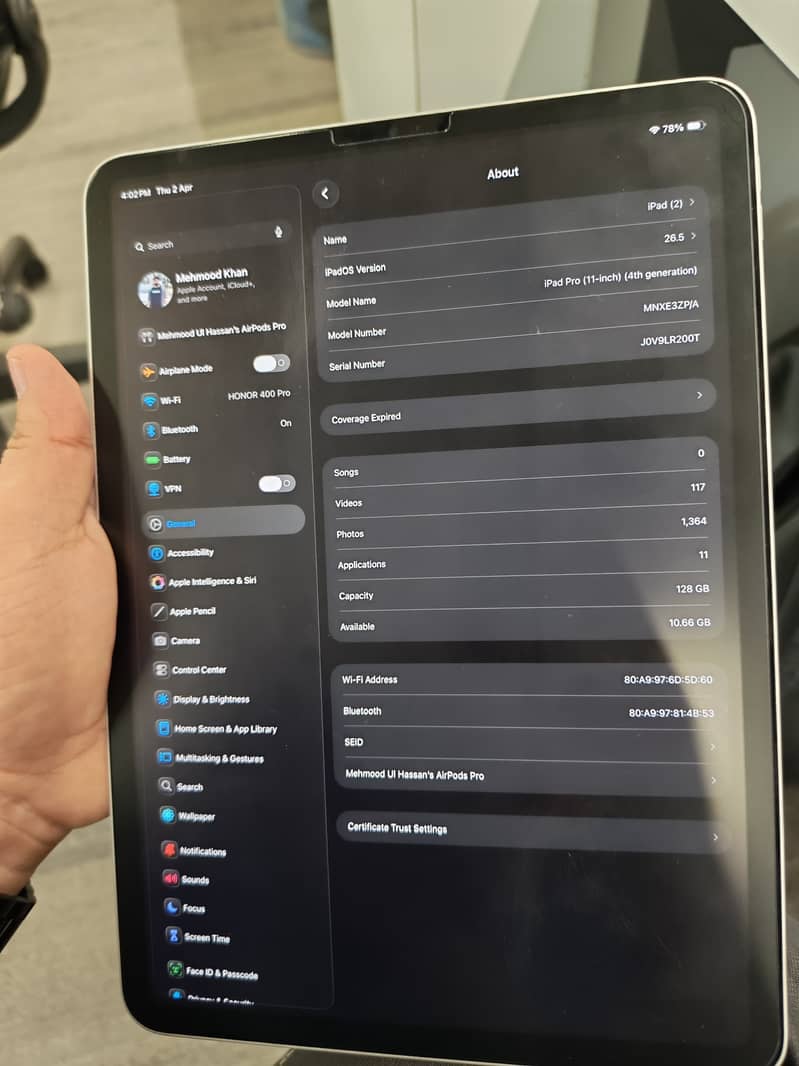 IPAD PRO 4th Generation (M2) 3