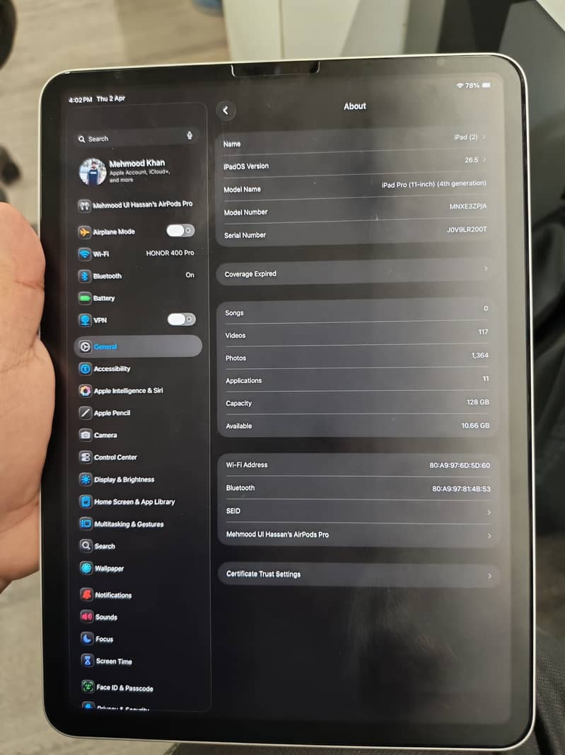 IPAD PRO 4th Generation (M2) 6
