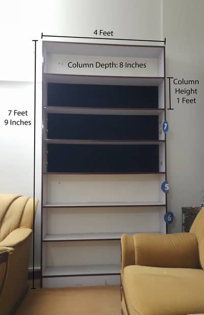 Lasani Wood Shelf for Display Center, Shop, Office and Showrooms