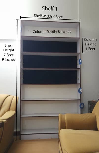 Lasani Wood Shelf for Display Center, Shop, Office and Showrooms