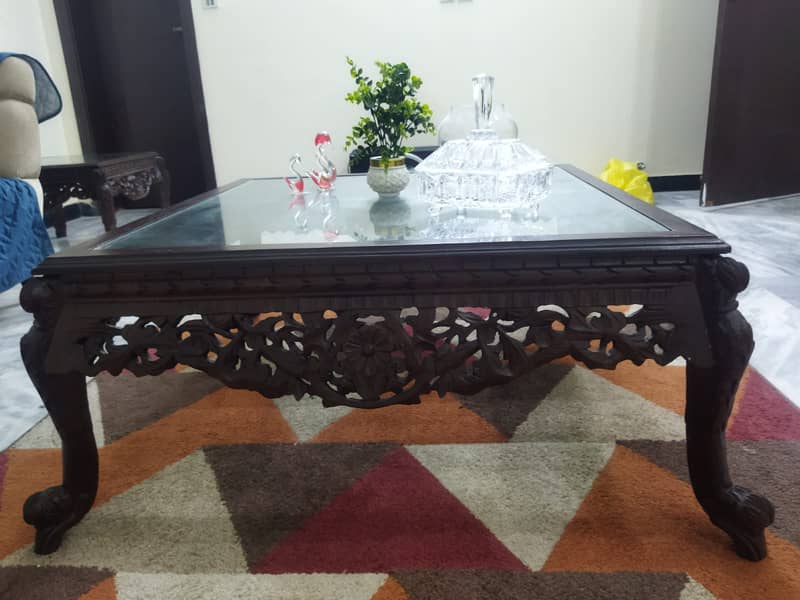 Center Table with 2 Side Tables for Sofaset 0