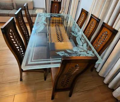 Dining Table with Eight chairs