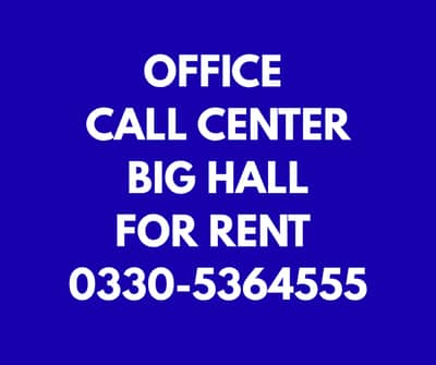 Space for office,call center,iT,Hall for rent