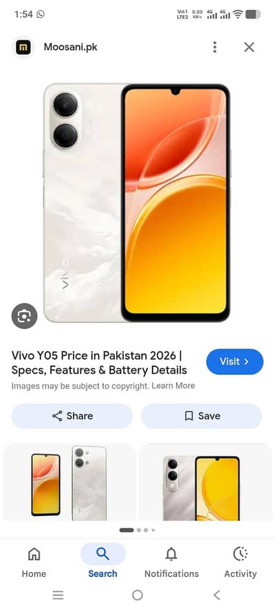 vivo Y05 . . just 1 week used warranty bhi active ni abhi