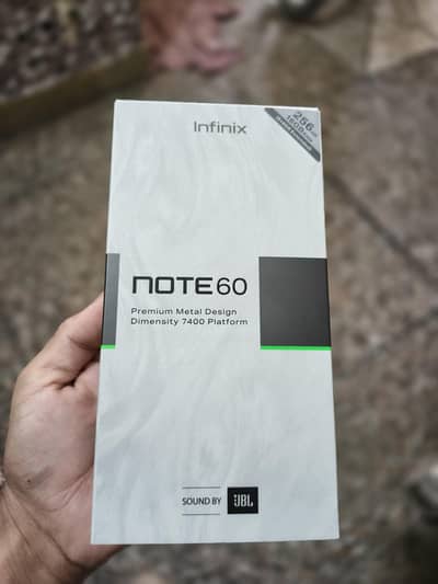 infinix note 60 8/156GB Box pack just box open Kia ha All Accares pack