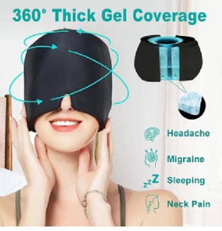 Migraine Relief Hat headache hat Gel Hot Cold Therapy lce Cap For Relieve Pain lce Hat Eye Mask Stress Pressure Pain Relief
