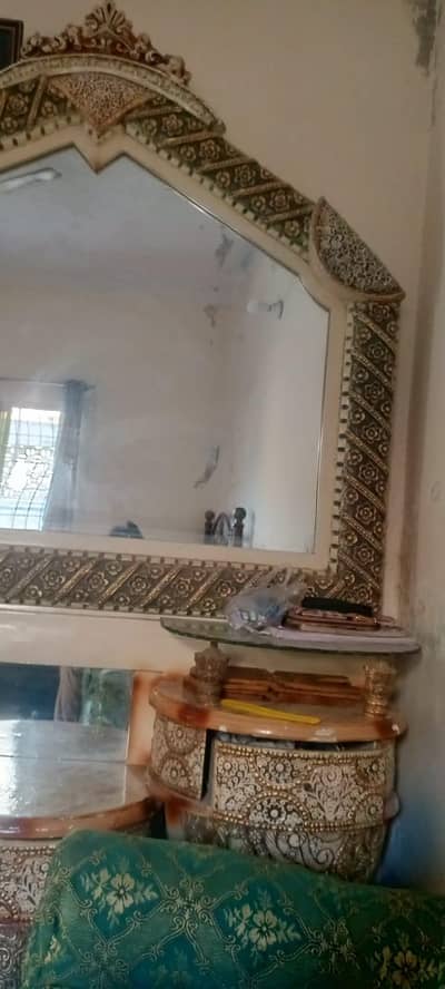 Bed and side table and dressing