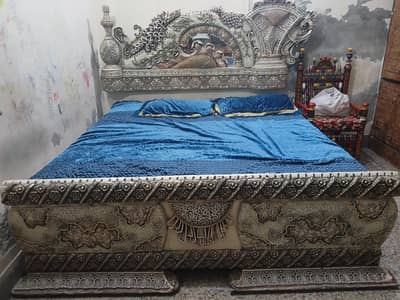 Bed and side table and dressing