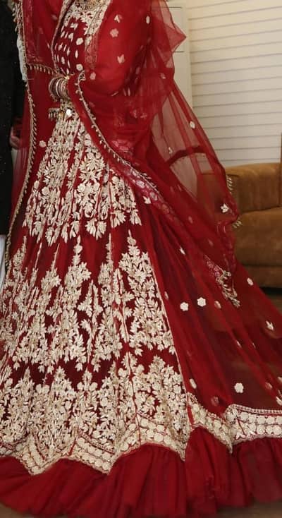 urgent sale! Luxury Red Bridal Lehenga