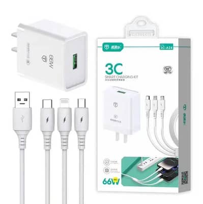 3C 66W Fast Charging Through Train Charger