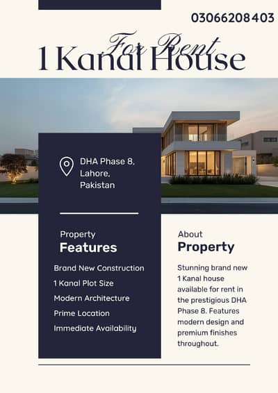 DHA Phase 1 kanal House For Rent