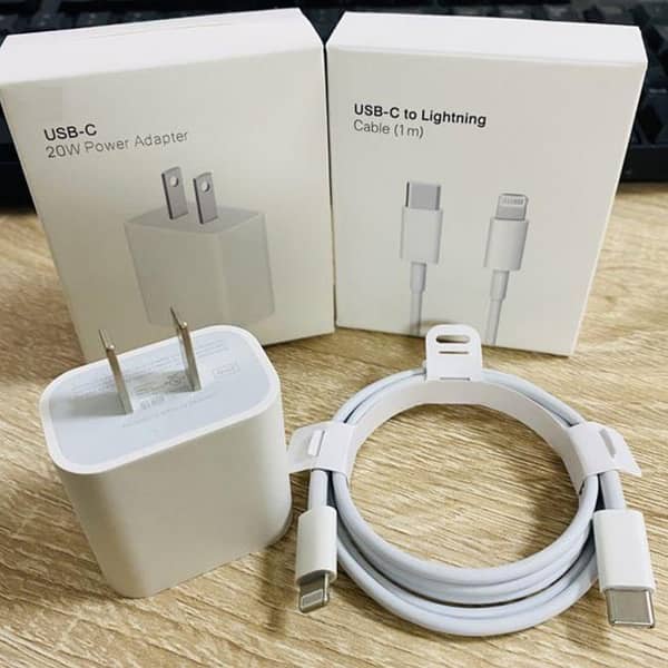Original Apple 20W/ USB-C to USB-C Fast Charging Cable & Power Adapter | PD Charger | Type C Data Sync Cable for iPhone 15, MacBook, iPad Pro, Samsung & All Type-C Devices (1m/2m)