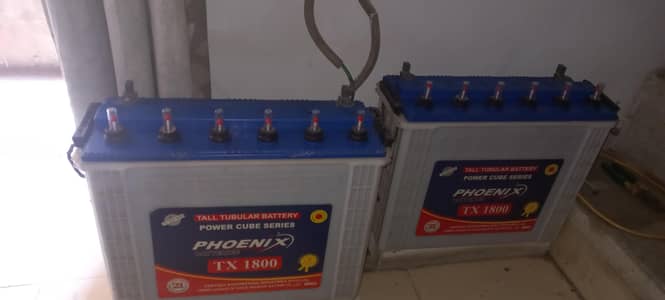 PPPhoenix TX 1800 Tall Tublar Battery 12V each 2 Batteries 24V