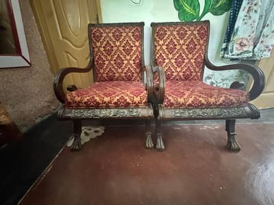 Elegant, high quality,wooden Armchairs – Pair for Sale