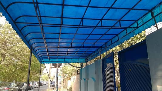 Fiber doors fiber Glass Sheet with Iron structure / car parking sheds