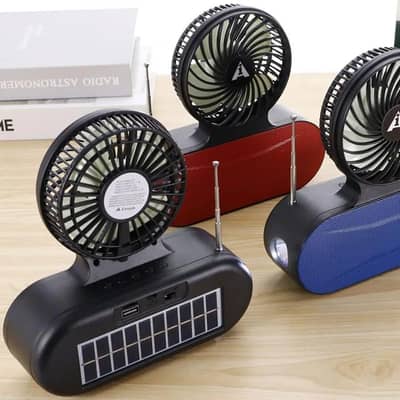 portable solar fan with Bluetooth music player outdoor
