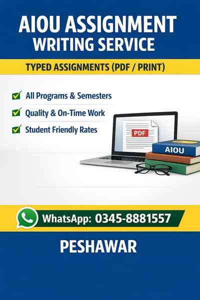 AIOU Assignment Writing Service available for all programs & semester