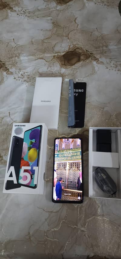 Samsung A51 6gb ram 128gb rom back py sheet hai