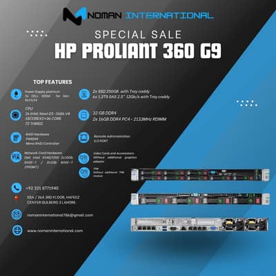 HP PROLIANT 360 G9  CPU 2x Intel Xeon E5-2686 V4  | Server