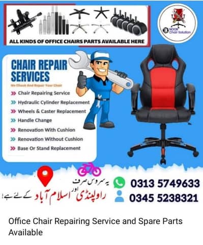 Office chair repairing expert all spare parts available 03135749633