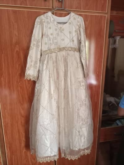 full embroidered wedding wear maxi with jewelry set