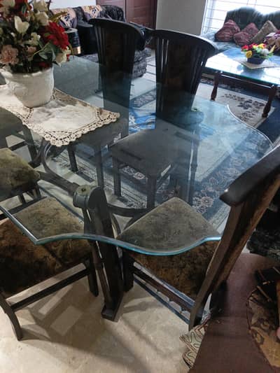 sold shesham wood table with chair